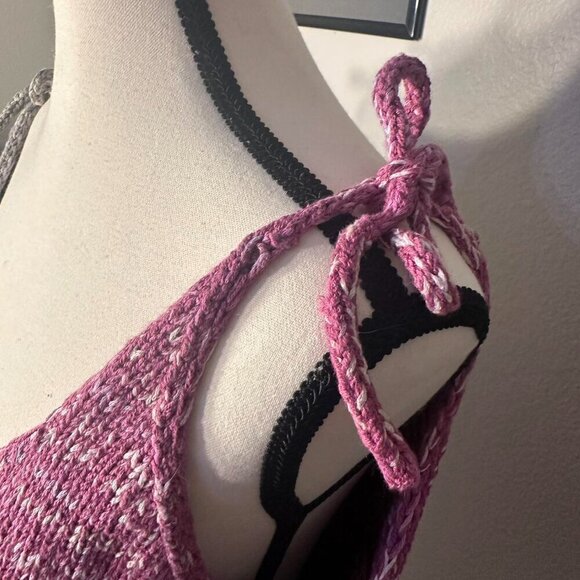 Hand Made Knit Tie Top - Picture 2 of 3